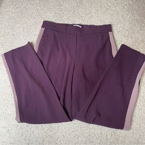 Aritzia Babaton Conan Pant Burgandy Tuxedo Stripe